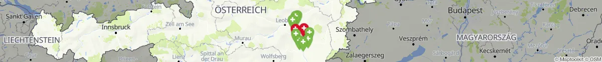 Kartenansicht für Apotheken-Notdienste in der Nähe von Fladnitz an der Teichalm (Weiz, Steiermark)